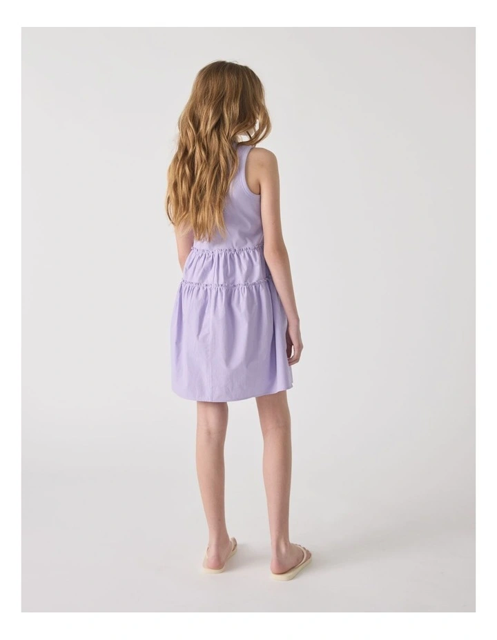 Piper Tiered Mini Dress in Purple image 2