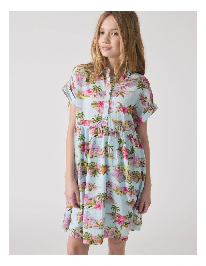 Freya Shirt Dress in Multi image 3