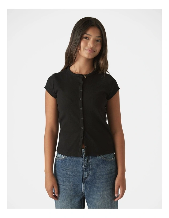 Girls Riley Rib T-Shirt image 3