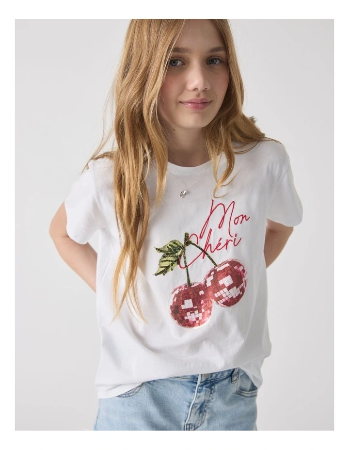 Girls Disco Cherry Tee image 3