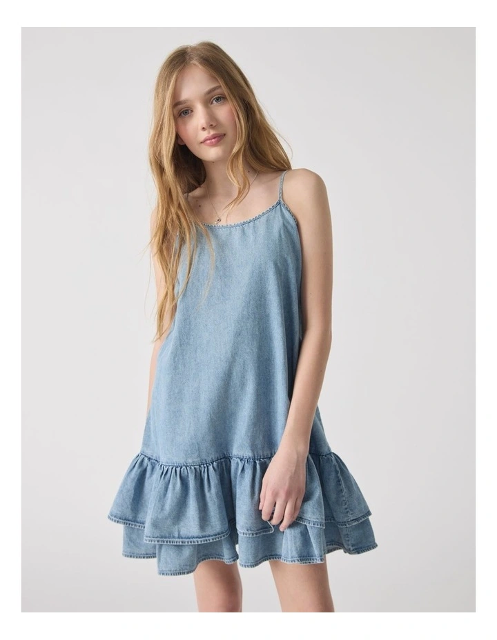 Girls Ashley Denim Dress image 3
