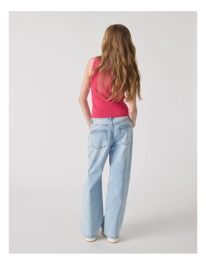 Girls Ruby Scallop Edge Tank image 2