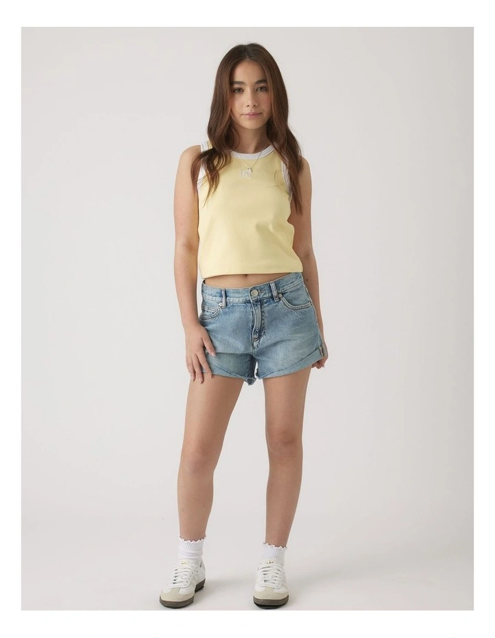 Harper Monogram Tank in Yellow image 1