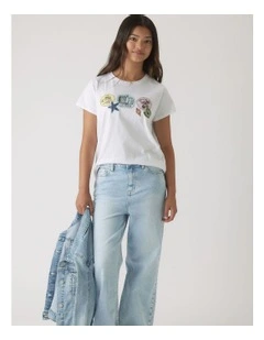 Girls Beach Embellished Tee