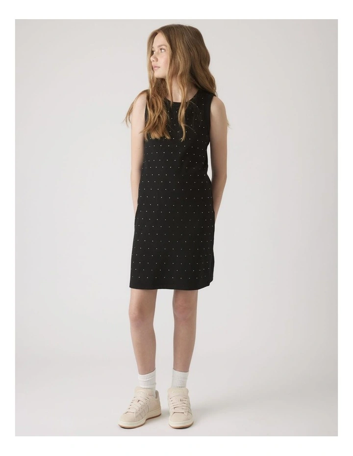 Harper Crystal Dress in Black image 1