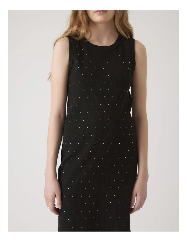 Harper Crystal Dress in Black image 3