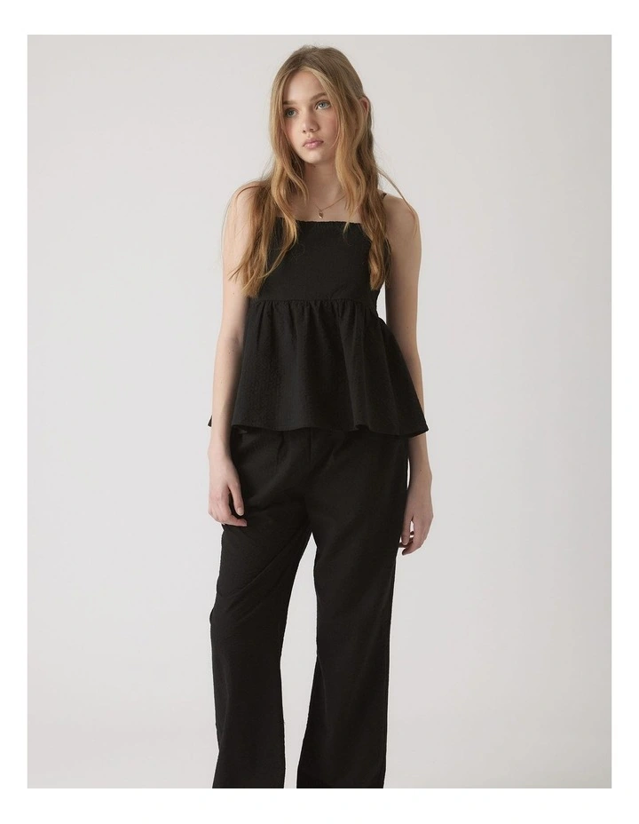 Nina Strappy Top in Black image 1