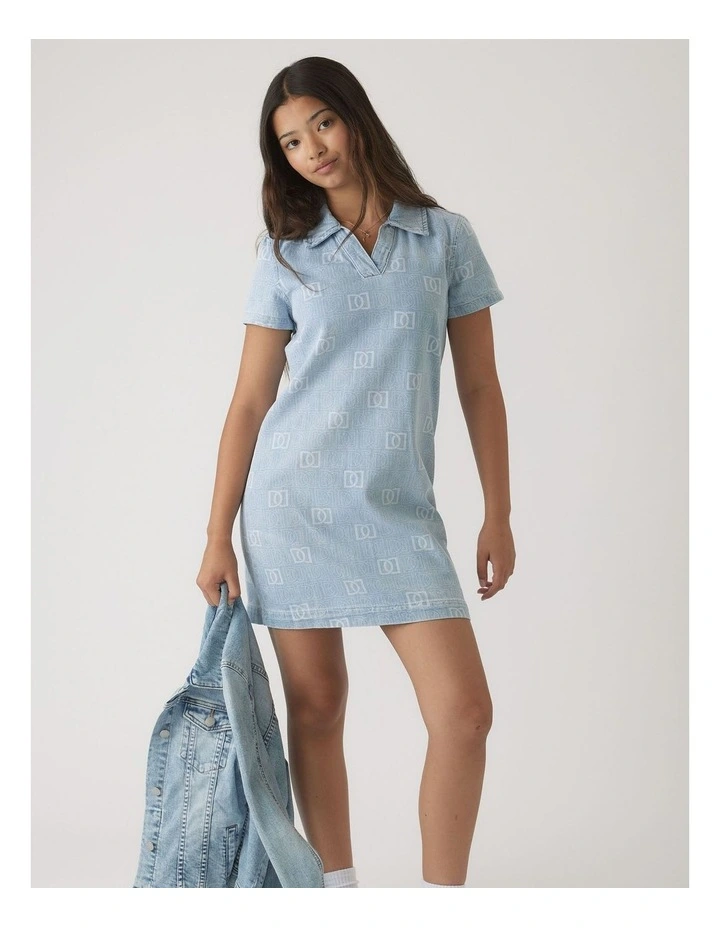 Girls Brynne Dress in Denim image 1