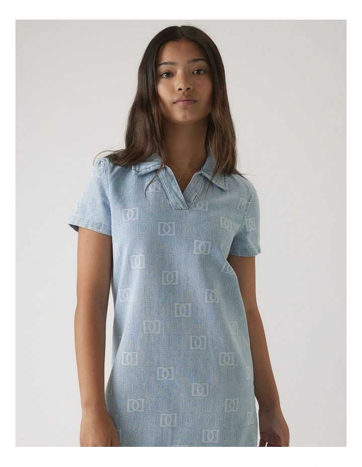 Girls Brynne Dress in Denim image 3