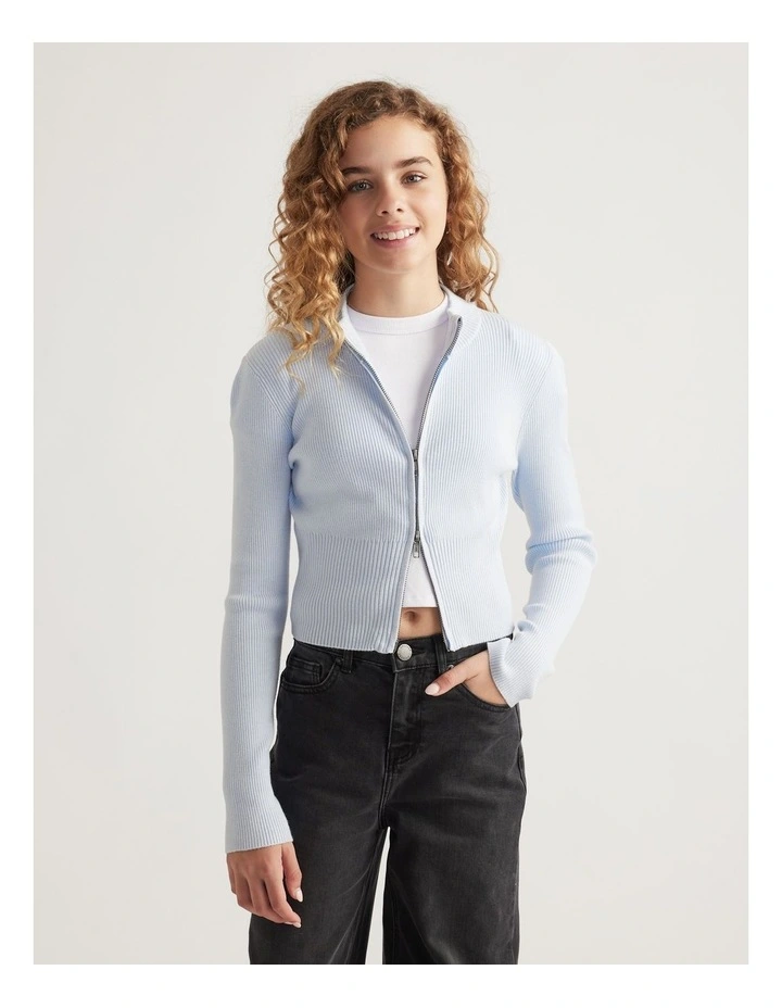 Girls Matilda Zip Up Knit image 3