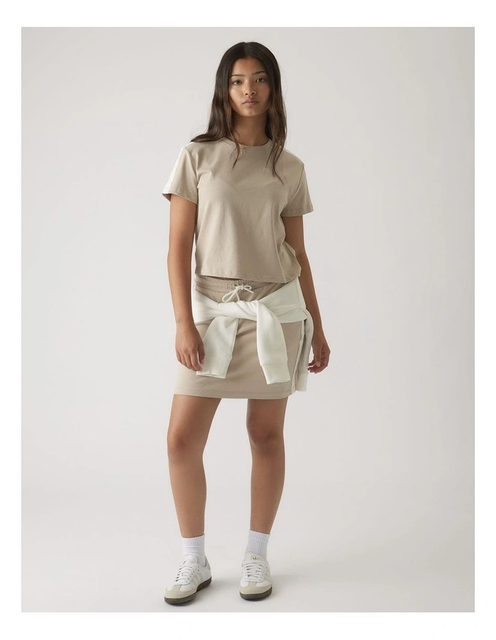 Boxy Tee in Beige image 1