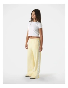 Wide Leg Track Pant in Yellow