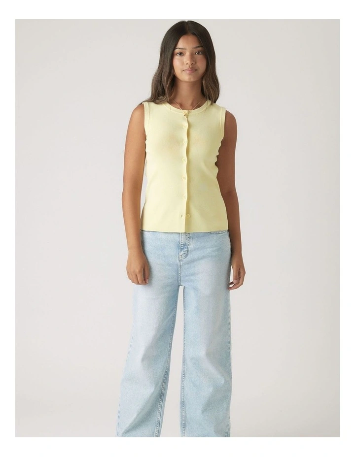 Molly Knit Vest in Yellow image 1