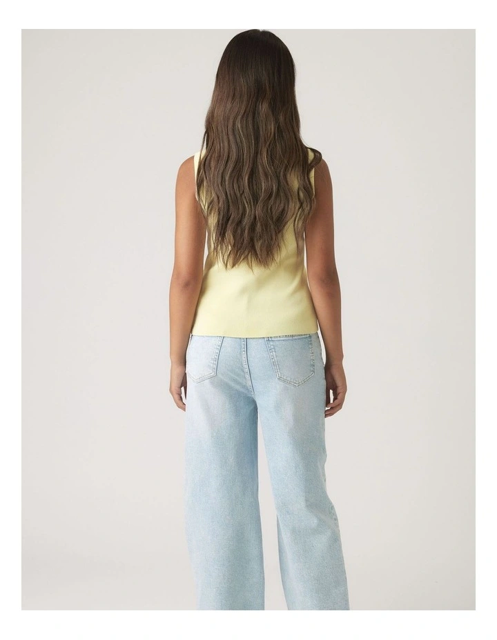 Molly Knit Vest in Yellow image 2
