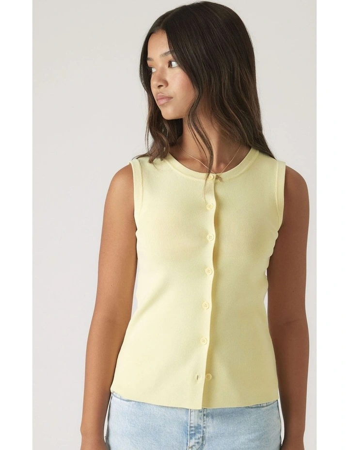 Molly Knit Vest in Yellow image 3