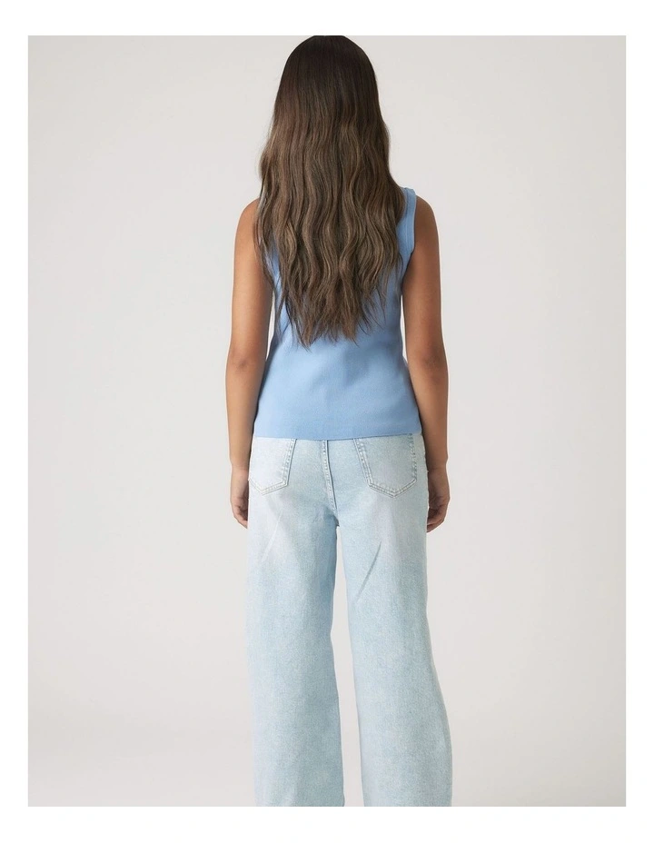 Molly Knit Vest in Blue image 2