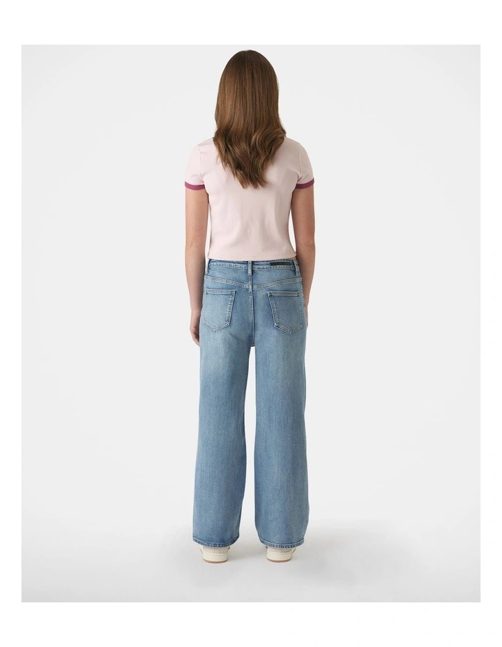 Cropped Ringer Tee in Pink image 2