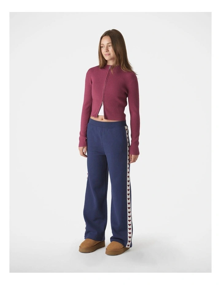 Wide Leg Track Pant in Blue image 1