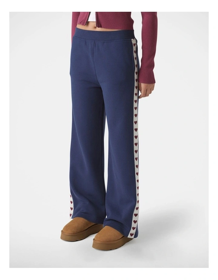 Wide Leg Track Pant in Blue image 3