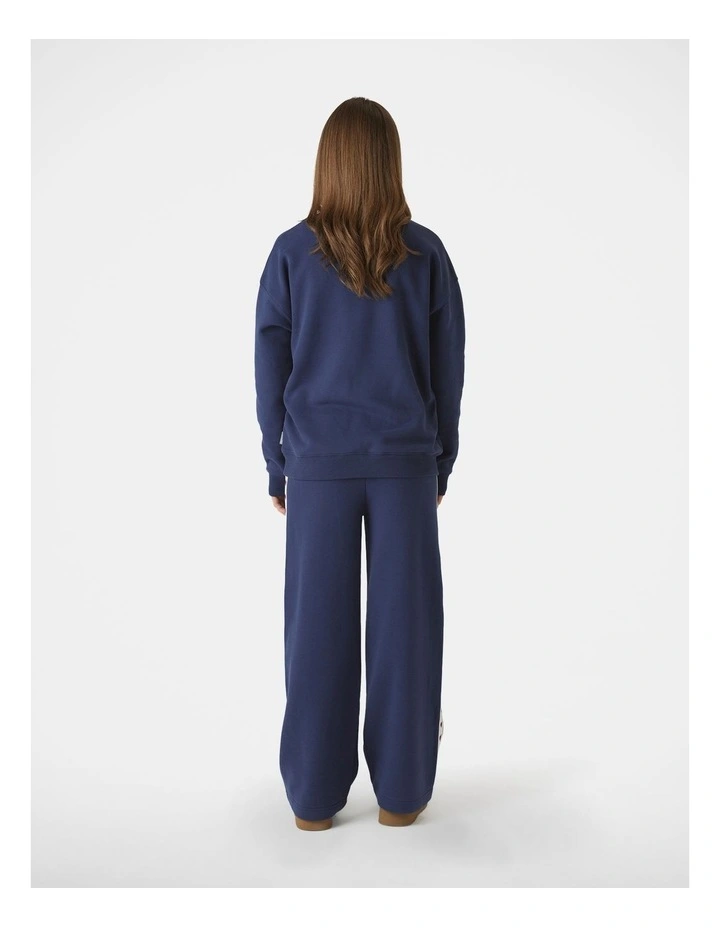 Oversized Sweat Top in Blue image 2