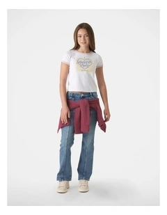 Cropped Ringer Tee in White