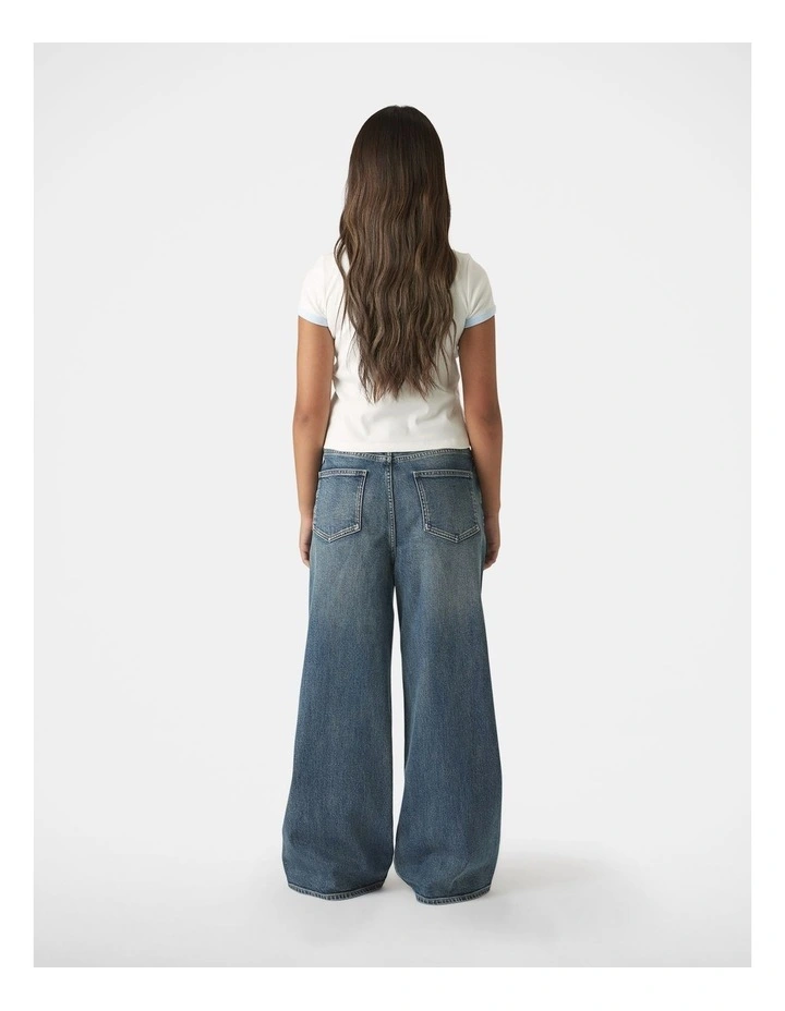 Cropped Ringer Tee in CReam image 2