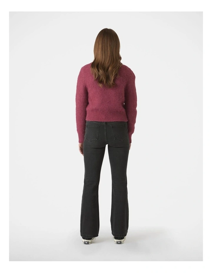 Mia Fluffy Cardigan in Red image 2