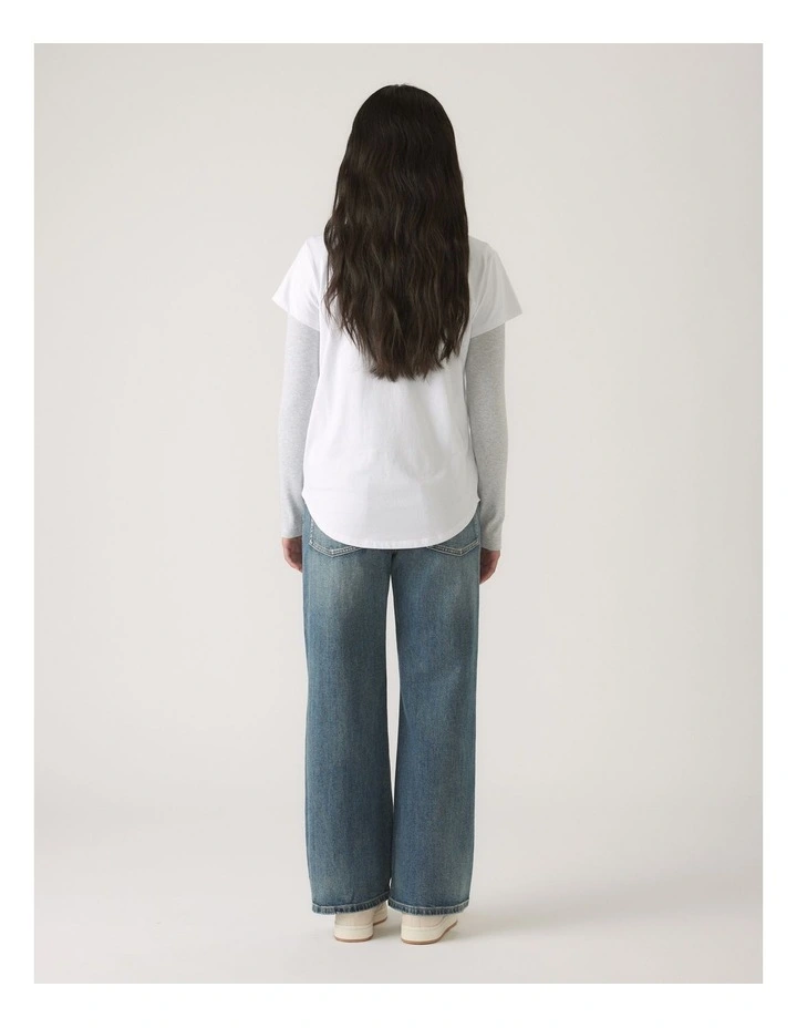 Heritage Tee in White image 2