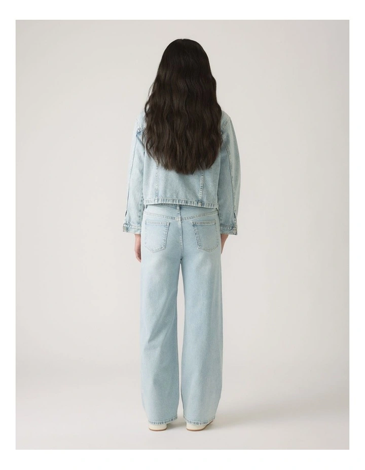 Embellished Denim Jacket in Blue image 2