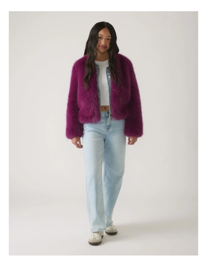 Girls Natasha Faux Fur Jacket image 1