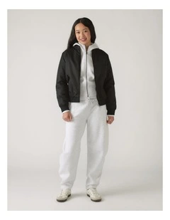 Barrel Leg Track Pant in Grey