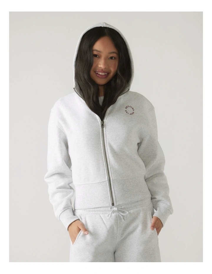 Girls Cropped Zip Hoodie image 3