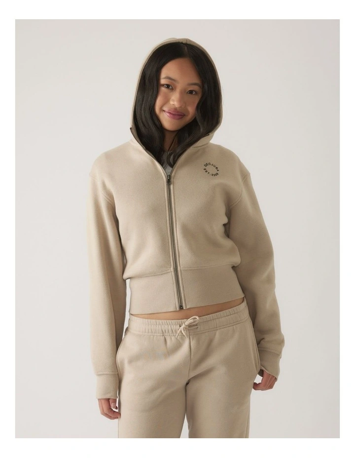 Girls Cropped Zip Hoodie image 3