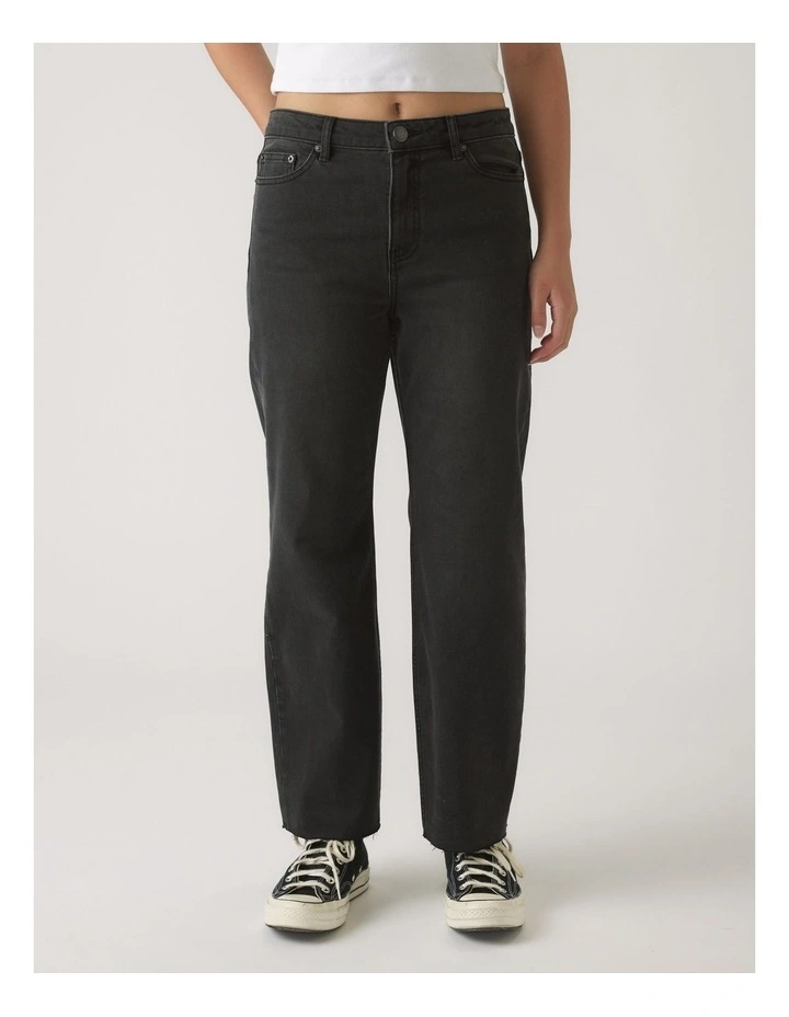 Erica Straight Leg Jean in Black image 3