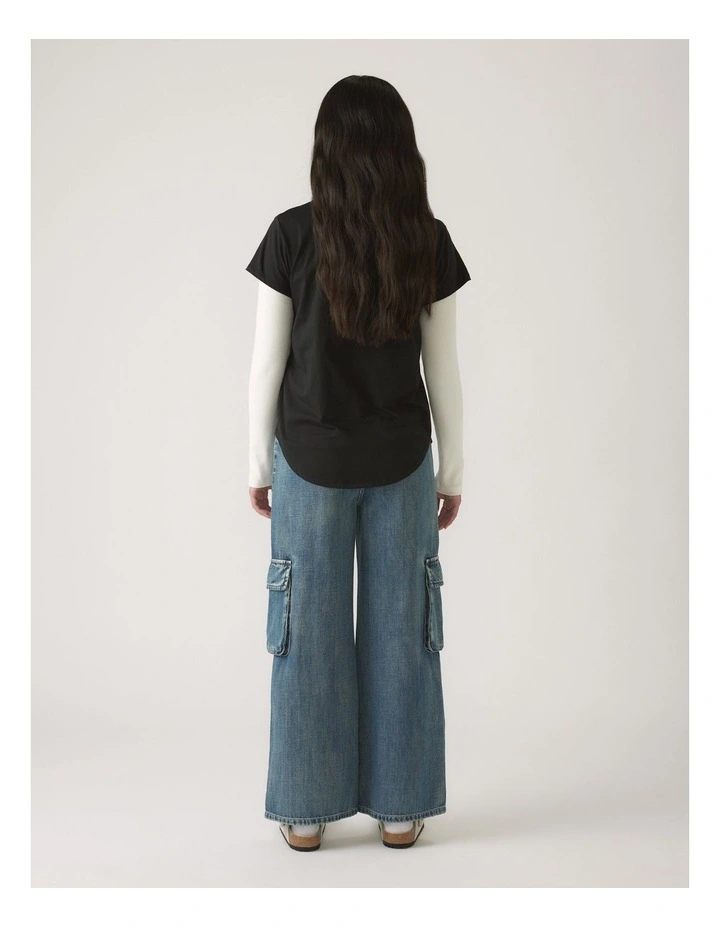 Heritage Tee in Black image 2