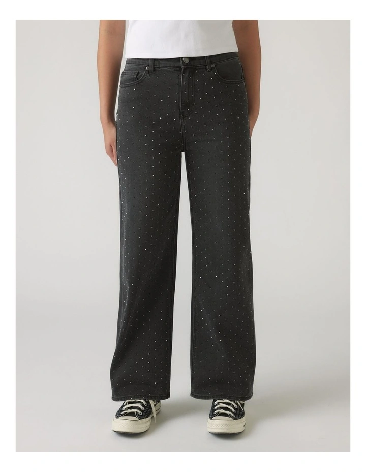 Hailey Extra Long Jeans in Black image 3