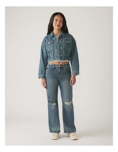 Gigi Baggy Ripped Jeans in Blue