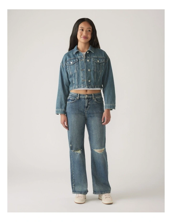 Gigi Baggy Ripped Jeans in Blue image 1