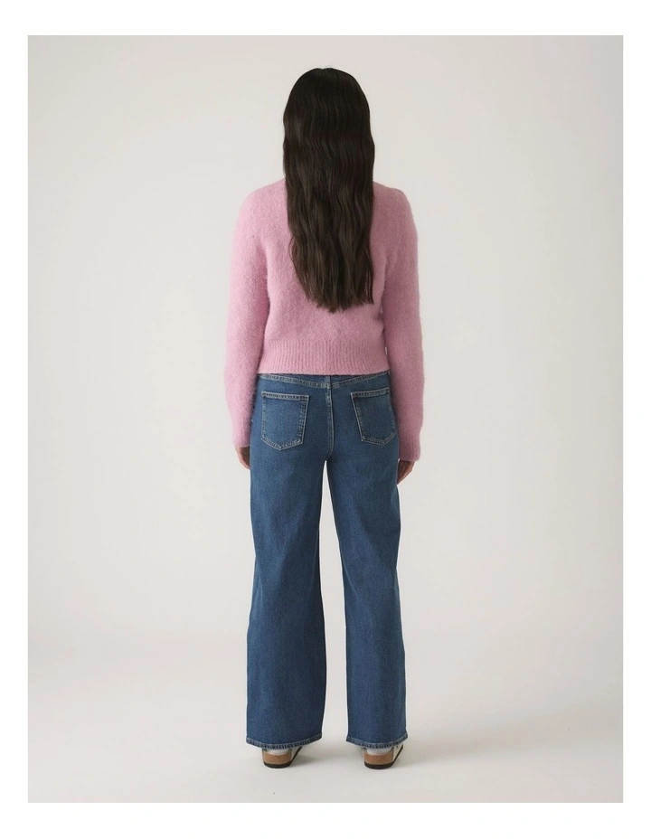 Mia Fluffy Cardigan in Purple image 2