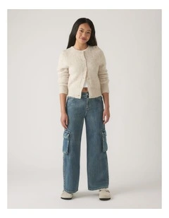 Mia Fluffy Cardigan in Beige