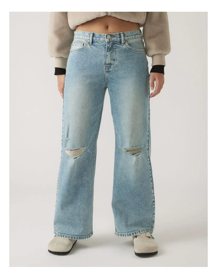 Gigi Baggy Ripped Jean in Brooklyn Blue image 3