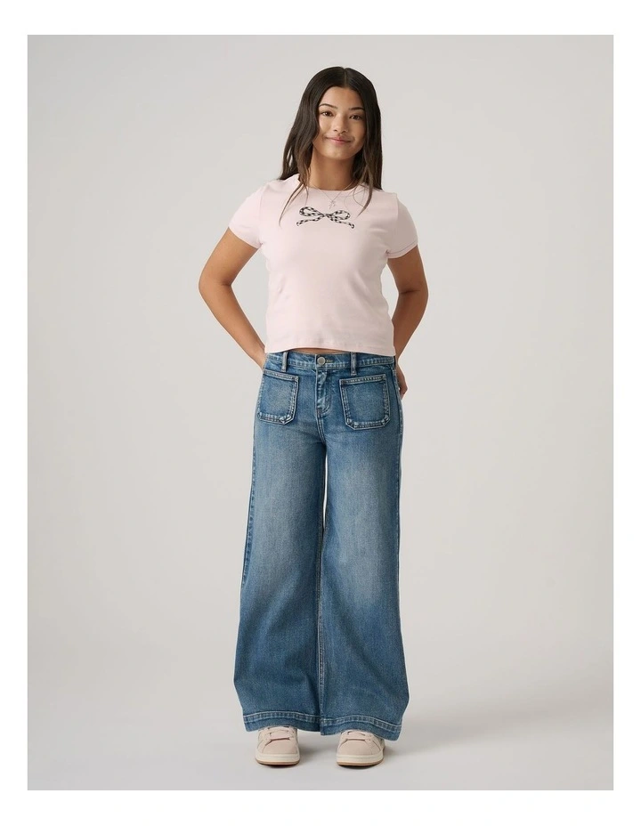 Girls Cropped Graphic Tee image 1