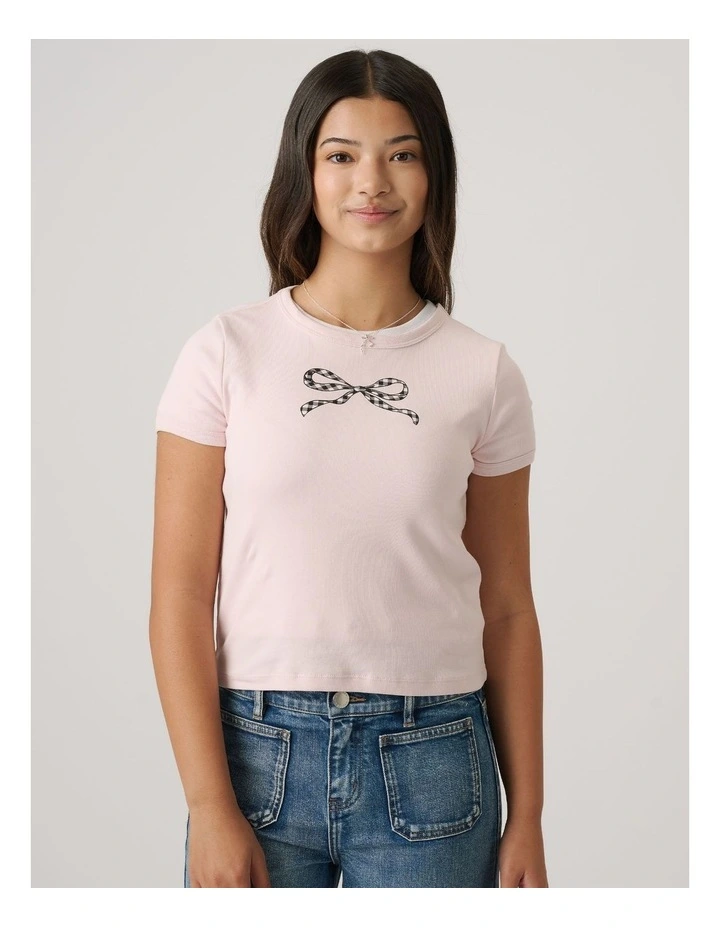 Girls Cropped Graphic Tee image 3