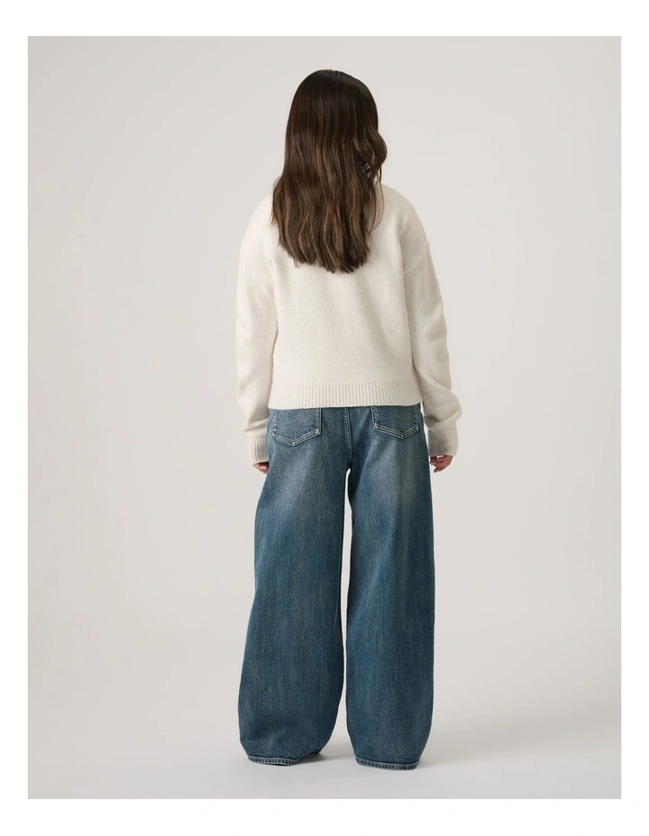 Girls Cherry Crew Knit Jumper image 2