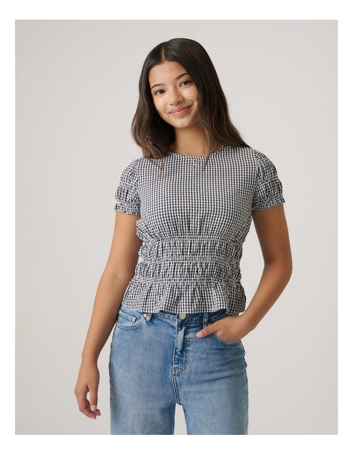 Girls Alana Gingham Top image 3