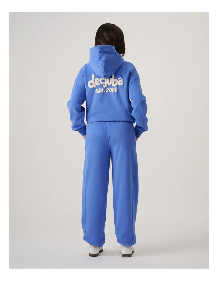 Girls Balloon Leg Track Pant in Cornflower Blue image 2