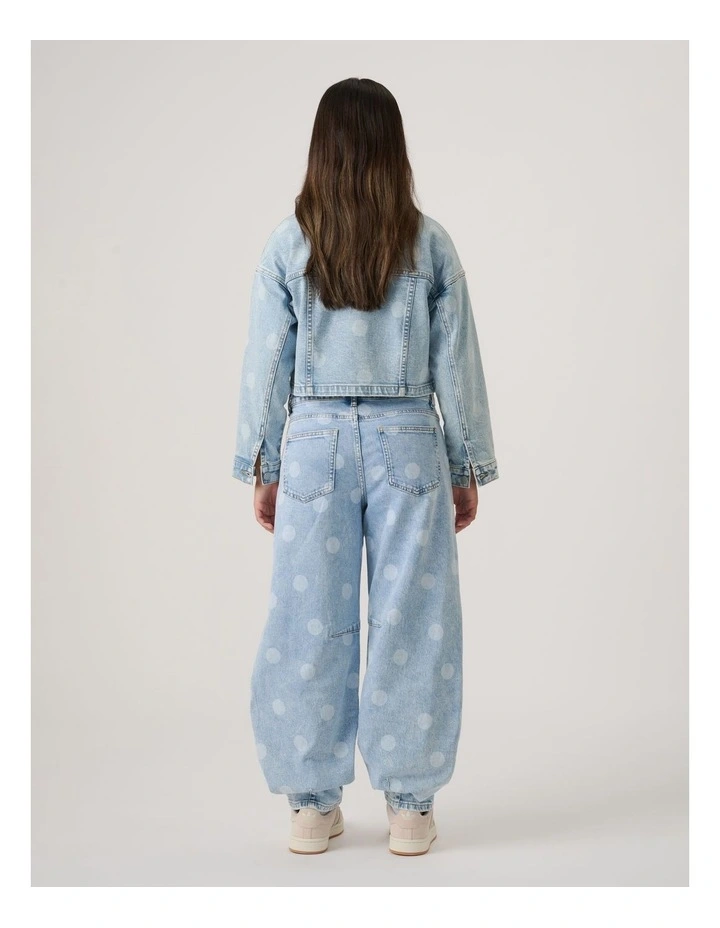 Girls Cropped Denim Jacket image 2