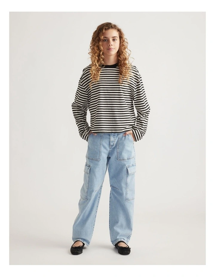 Girls Long Sleeve Boxy Tee image 1