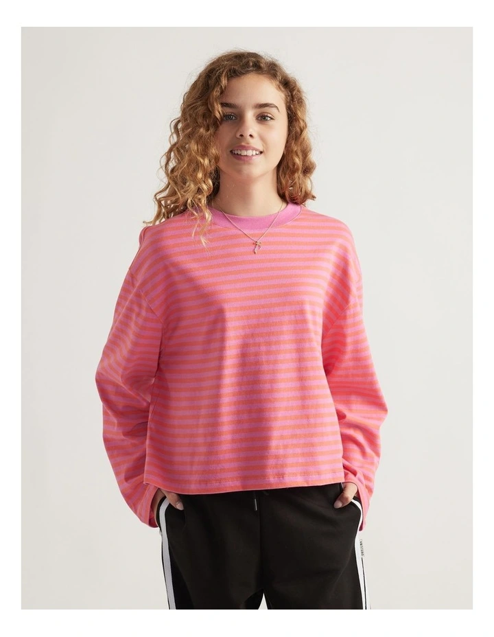 Girls Long Sleeve Boxy Tee image 3