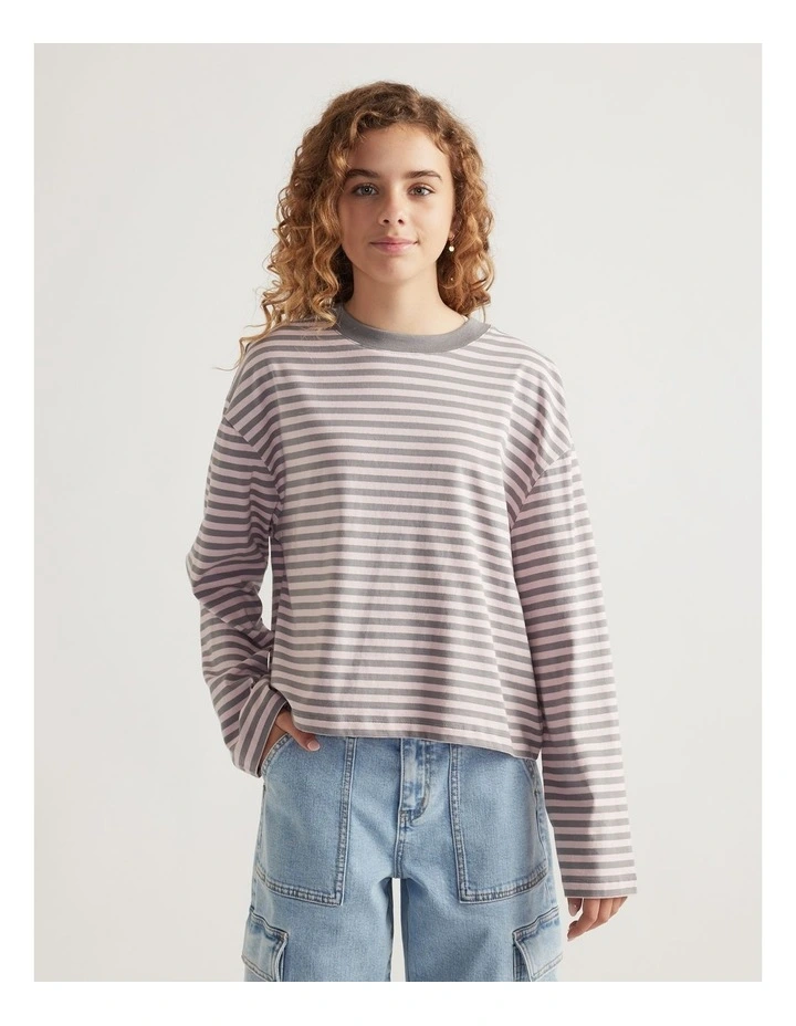 Girls Long Sleeve Boxy Tee image 3